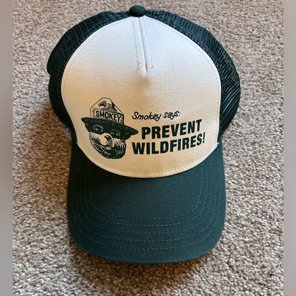 American Needle Black and White Smokey Bear Hat